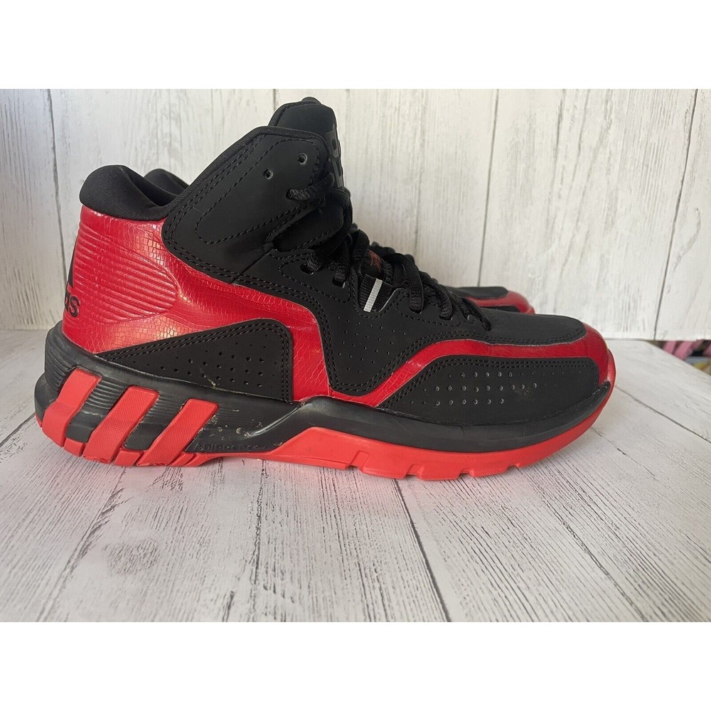 Men's 8 Adidas D-Howard 6 Mid Top Basketball Shoes Retro Scarlet Black - Picture 3 of 8
